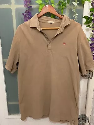 BURBERRY Mens Brown Polo Shirt 2 XL • $14.90