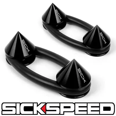 Black Spiked Aluminum Bumper Quick Release Fasteners Kit For Trunk Hatch P10 • $24.88