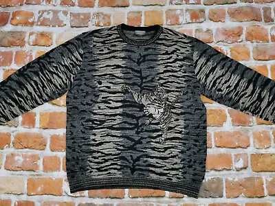 Carlo Colucci Limited Edition Vintage Pullover Tiger Pattern Size: XXL Tip Top • $570.35