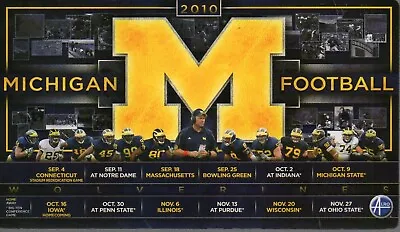 Michigan Wolverines Football 2010 Magnetic Schedule • $4