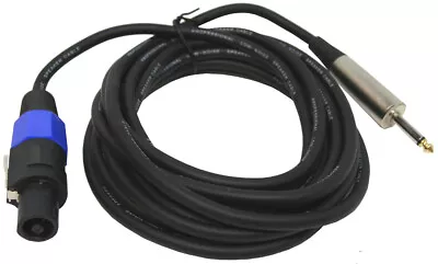 Pro Audio DJ Universal Pa Speaker 15 Foot Speakon Male To 1/4  Jack Cable 12Ga • $18.99