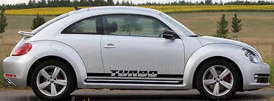$44.95 • Buy TURBO Rocker Decal Decals Graphics Stripes Fit ANY YEAR MODEL Volkswagen Beetle