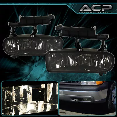 Smoke Lens Chrome Housing Fog Lights Lamps For Chevy Silverado Suburban Tahoe • $18.99