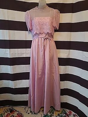 Vintage 70s Pink Lilac Prom Dress  • $23