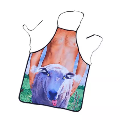  Novelty Cooking Kitchen Apron Sheep And Naked Man Pattern Apron Cooking • $10.20