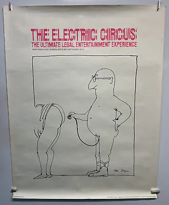 Original Tomi Ungerer Electric Circus New York  Cartoon Illustration Poster • $150