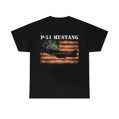 North American P-51 Mustang Vintage Aircraft Shirt US Air Force US NAVY T-shirt • $23.99