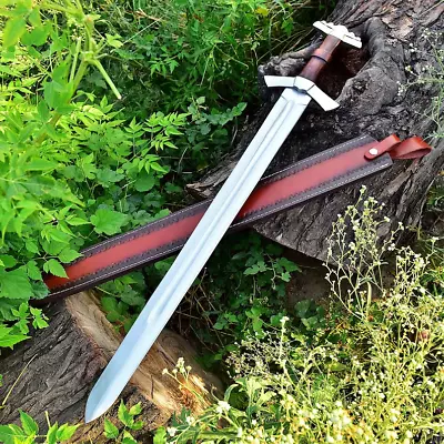 Handmade Stainless Steel Viking Sword Medieval Sword Wall Decor Sword Gift • $127.45