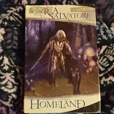 🔥R.A Salvatore The Legend Of Drizzt Book 1 Homeland Hardcover 1st Edition/Print • $59.95