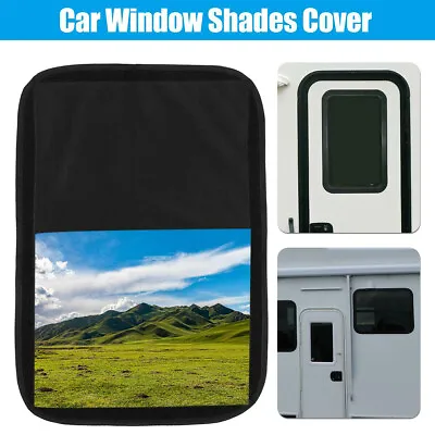 RV Window Sun Shade Cover Screen Camper Trailer Curtain Privacy Shield Foldable✦ • $16.39