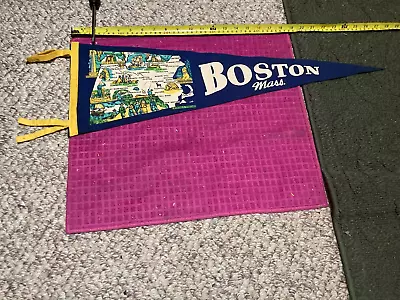 VINTAGE Boston MA FULL SIZE Pennant TANGLEWOOD Provincetown MARTHA'S VINEYARD • $17.69