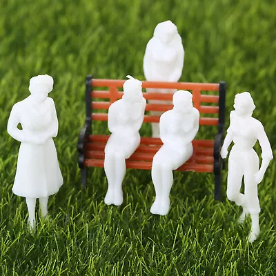 1:100 Scale Model Unpainted White Figures People Craft Scenery Decorative 100Pcs • $4.79