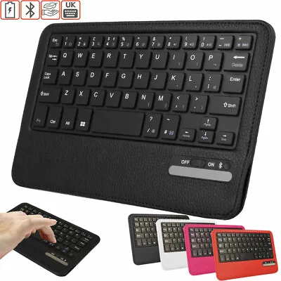 Slim Rechargeable Bluetooth UK Keyboard For 7 8 10 10.1 10.4 10.5 11 Inch Tablet • £8.95