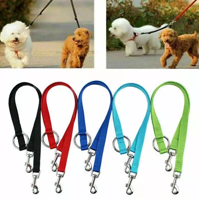 $3.89 • Buy Double Ended Dog Lead For 2 Dogs 2 Way Coupler Leash Duplex Walking