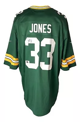 Aaron Jones Signed Green Bay Packers Green Nike Game Jersey BAS ITP • $279.99