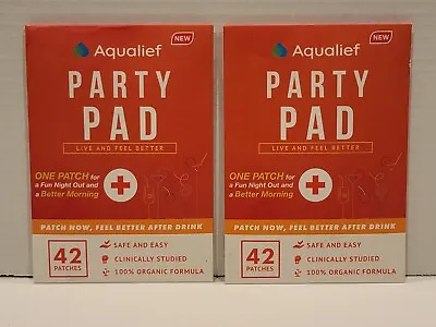 2 Pcks Aqualief Party Pad No Hangover Patches (84 Patches) • $23.79