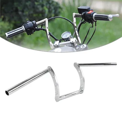 7/8  Motorcycle Handlebars Z Bar Drag Bars For Harley For Chopper Cruiser Chrome • $95.83