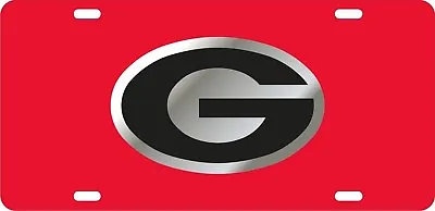 UGA BULLDOGS Georgia Red Acrylic License Plate / Car Tag • $22.95