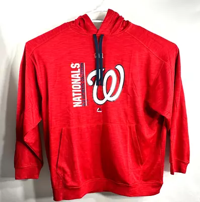 Majestic Therma Base Washington Nationals MLB Fleece Pullover Hoodie Man Sz 3XL • $39