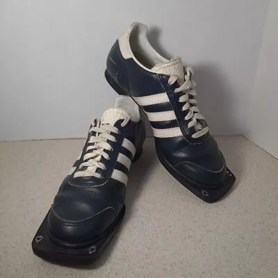 Vintage Adidas Stubai Blue White Cross Country Skiing Shoes Size 8 EUC • $59.82