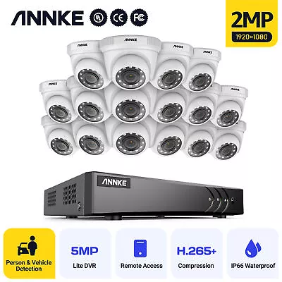 ANNKE 5MP Lite 16 Channel DVR 1080P Camera Security System AI Motion Detection • $359.59
