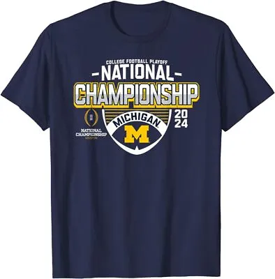 Michigan Wolverines 2024 CFP National Championship Football T Shirt Men Women • $10.99