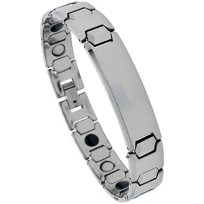 Tungsten Carbide Magnetic ID Bracelet • $42.99