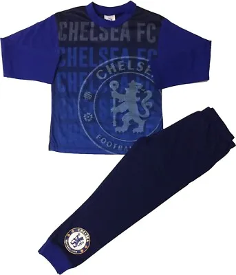Chelsea Football Club Boys Pyjamas Pjs Sleepwear Age 4 To 12 Years • £6.50