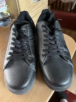 Kappa Men Black Lace Up Trainers /shoes Uk Size 10 Eur 45 • £22