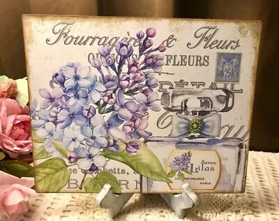 Shabby French Lilac Vintage Style Perfume HANDCRAFTED Plaque / Sign • $17.95