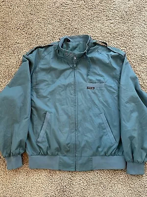 Vintage 80s Men’s Members Only Jacket  L Green Full-Zip Classic Racer • $25