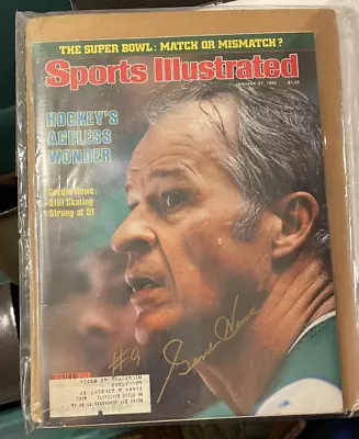 Gordie Howe Signed Sports Illustrated SI Magazine 1/21/80 • $125