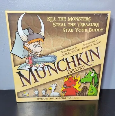 [SEALED] Munchkin Deluxe Board Card Game Night Party SJG1483 Steve Jackson • $29.99