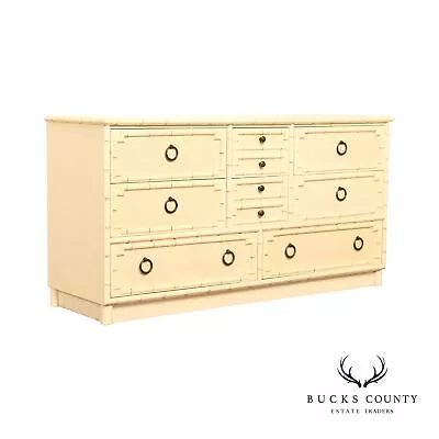 Drexel Hollywood Regency 'Kensington' Faux Bamboo Dresser • $695