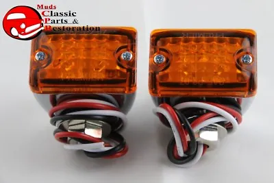 Custom Mini LED Lights Amber Park Turn Signal Clearance Marker Truck Hot Rod • $32.22