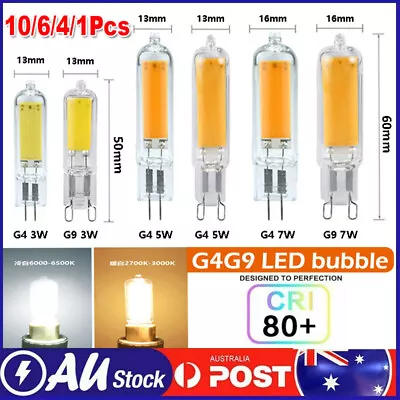 10-1Pcs G4 G9 LED Bulb 3W 5W COB Dimmable Capsule Lamp Replace Halogen Bulb • $10.29