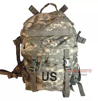 US ARMY ACU ASSAULT PACK 3 DAY MOLLE II BACKPACK BUG OUT BAG W/ Stiffener GRD 2 • $49.99