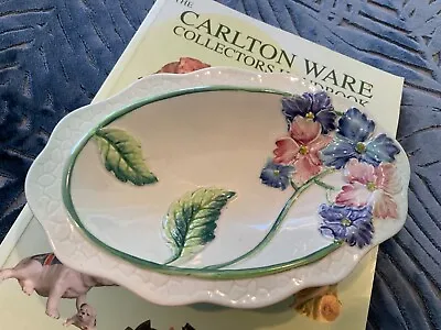 Vintage Carlton Ware England Footed Dish Rare Colour Hydrangeas Pattern • $105