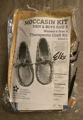 MOCCASIN Therapeutic Craft Kit Men & Boy’s Size 5 Women’s Size 6 #3442-5 Elks • $19.99