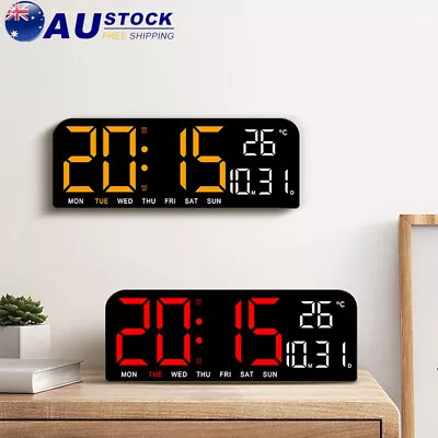 Large Digital Big Jumbo LED Wall Desk Clock Display With Calendar Temperature A+ • $29.75