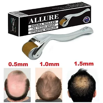 $22.95 • Buy Derma Roller Hair Growth 192 Real Inserted Titanium Needles  Baldness Treatment