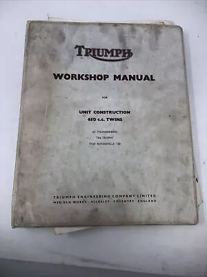 Triumph Workshop Manual Unit Const. 650cc Twins Service Manual - Preowned • $29.99