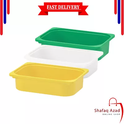 $15.99 • Buy IKEA TROFAST Storage Box Small Stackable Containers For Kids Toy Chalks & Puzzle