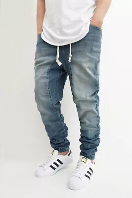 Men's Denim Slim Fit Jogger Pants *5 Colors *fast Shipping* • $35.90