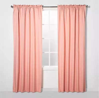 Eclipse Braxton Thermaback Blackout Curtain Panel Coral 42  X 63  • $14.99