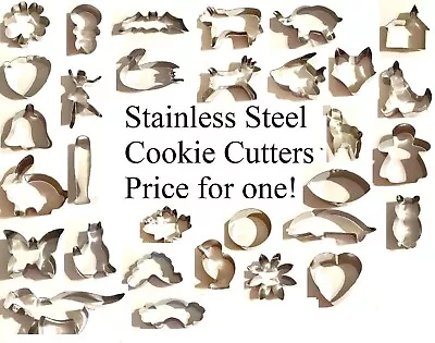 Stainless Steel Cookie Cutter Fox Run Standard Size U Pick Shape Discontinuing • $1