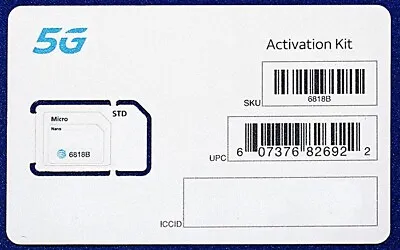 BRAND NEW 100x LOT - AT&T 5G TRIPLE SIM CARD  3 IN 1  NANO 4G 5G LTE ATT • $228.99