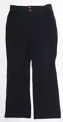 Olsen Womens Black Cotton Bootcut Jeans Size 12 L28 In Regular Button • £8.25