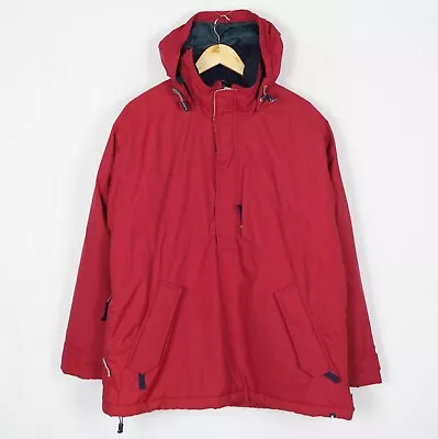 GAASTRA Men's Jacket Anorak Size M Hooded Red Nylon Pockets Insulated S11297 • $50.47