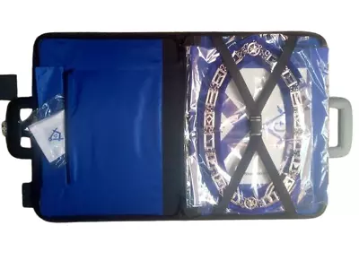 Masonic Regalia Blue Lodge Master Mason ApronChain Collar Gloves And Case Set • $75